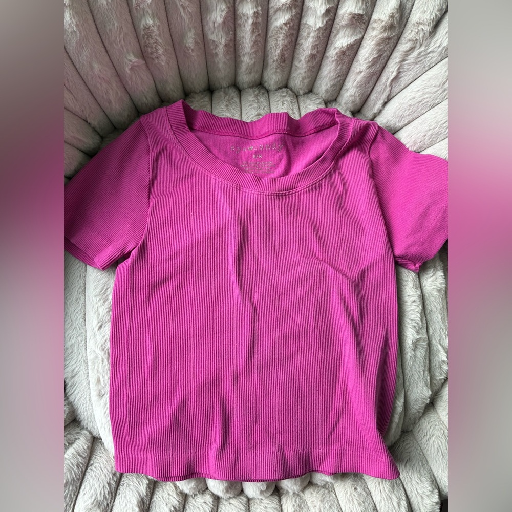 Ribbed Cropped Athletic Top